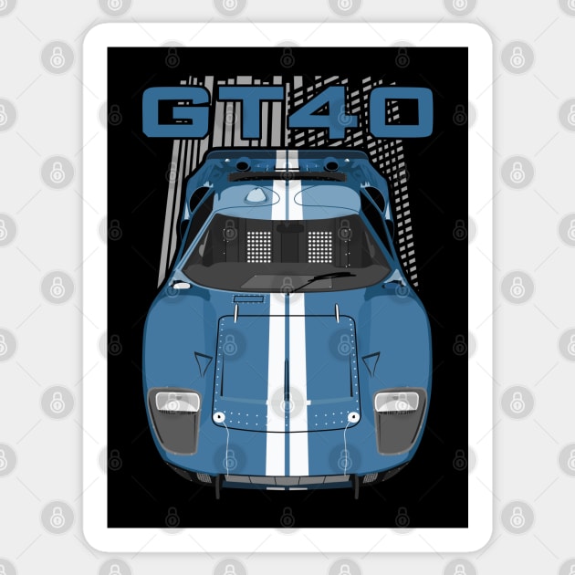Ford GT40-blue Sticker by V8social